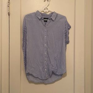 abercrombie striped button-up blouse (oversized)